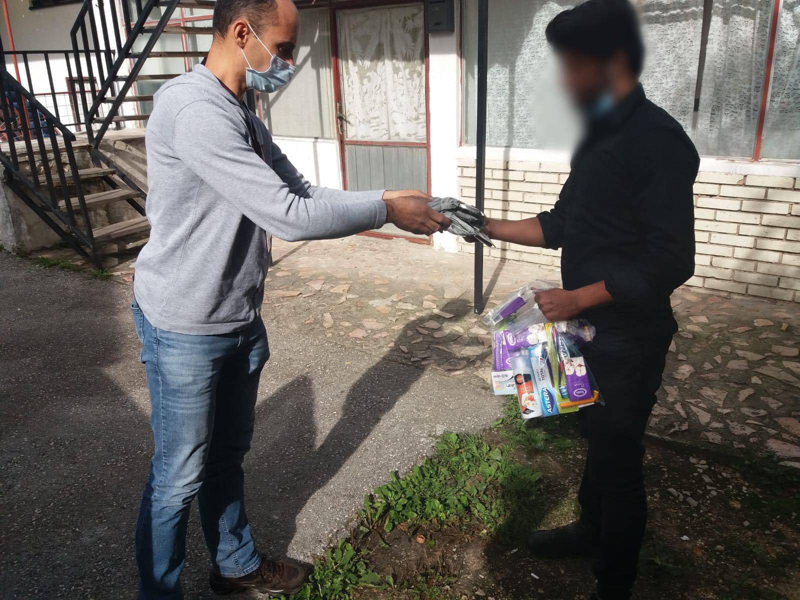 Providing basic hygiene items and medicine.DRC