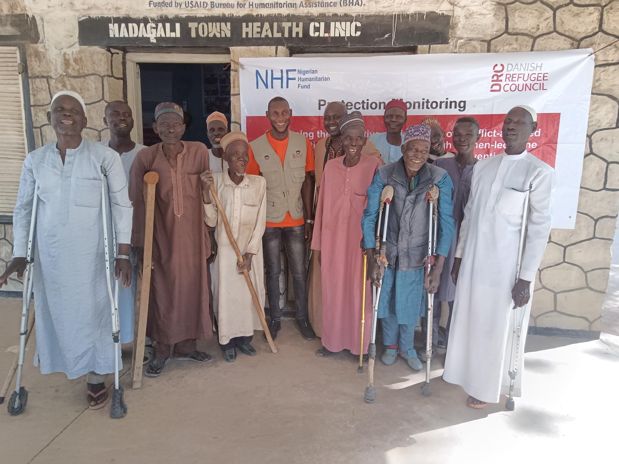 Group picture with persons with disability in Madagali, Nigeria DRC, Nigeria