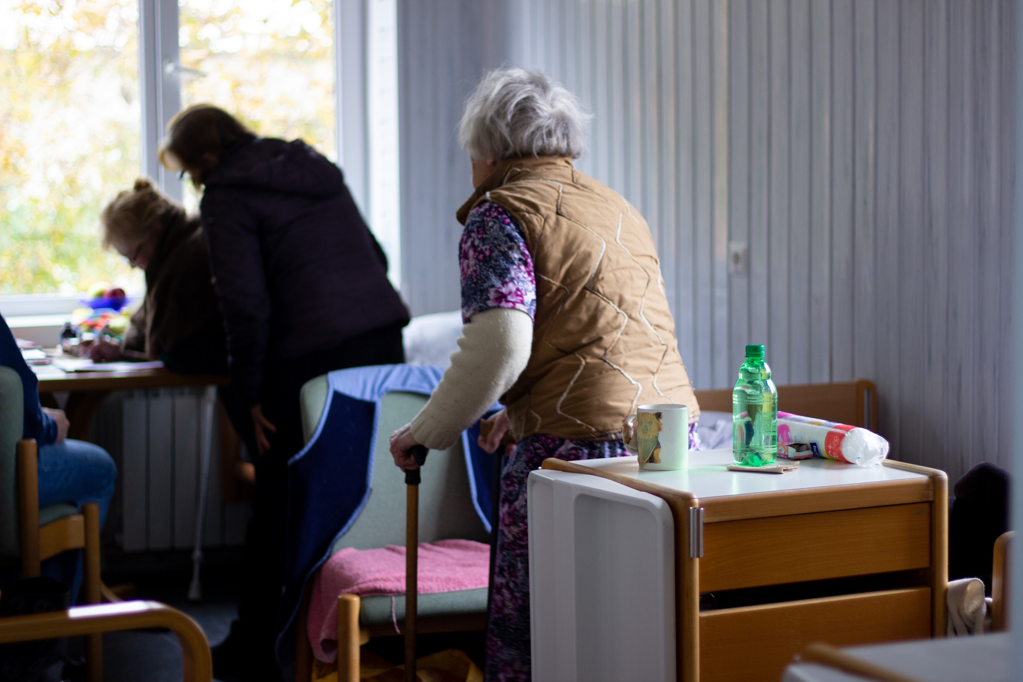 Shelter in Kovalivka where DRC helped to renovate a part of the building.©DRC Ukraine, Ivano-Frankivsk Oblast, Kovalivka village, 2023, Olena Vysokolian.